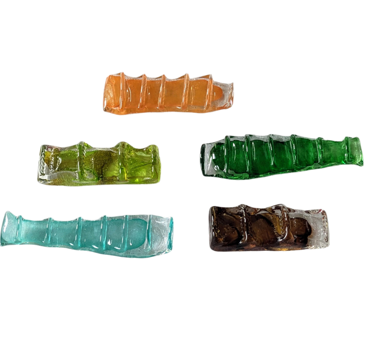 Brown Hand-Blown Glass Silverware Holder – Elegant Artisan Dining Decor